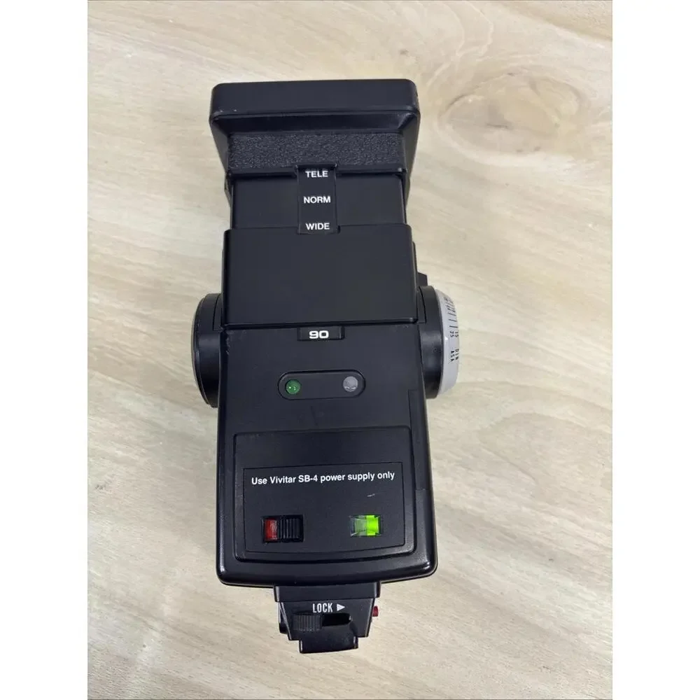 Vivitar 285HV Zoom Thyristor Shoe Mount Electronic Flash Device No Cord